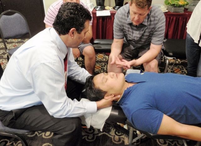 Dr. Del Torto guiding a doctor through the CFR technique