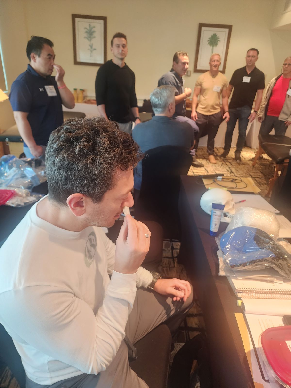 Cranial Facial Release endonasal technique demonstrated during training