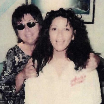 Cynthia Van Ness with her mother